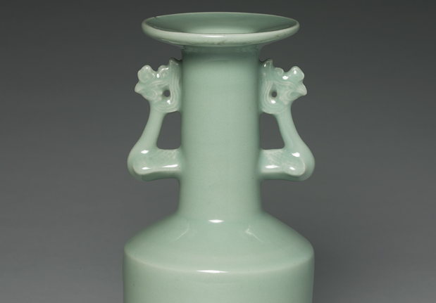 南宋 十三世紀 龍泉窯 青瓷鳳耳瓶